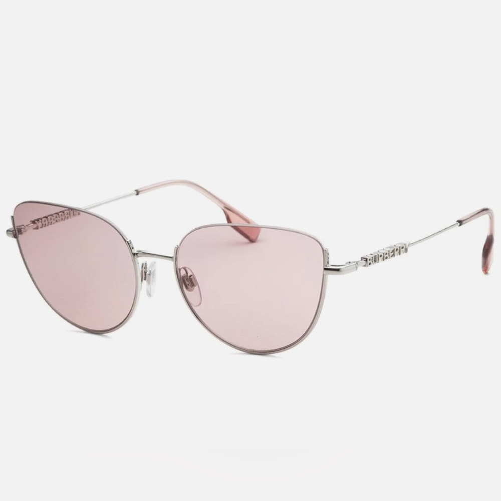 Burberry Harper Pink Silver Sunglasses- NEW